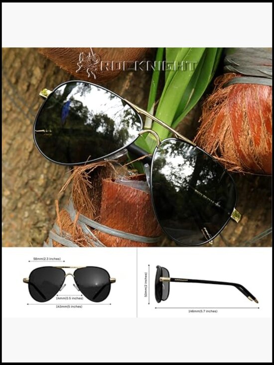 Polarized Metal Aviator Sunglasses UV400 Lightweight Driving Outdoor main image 5